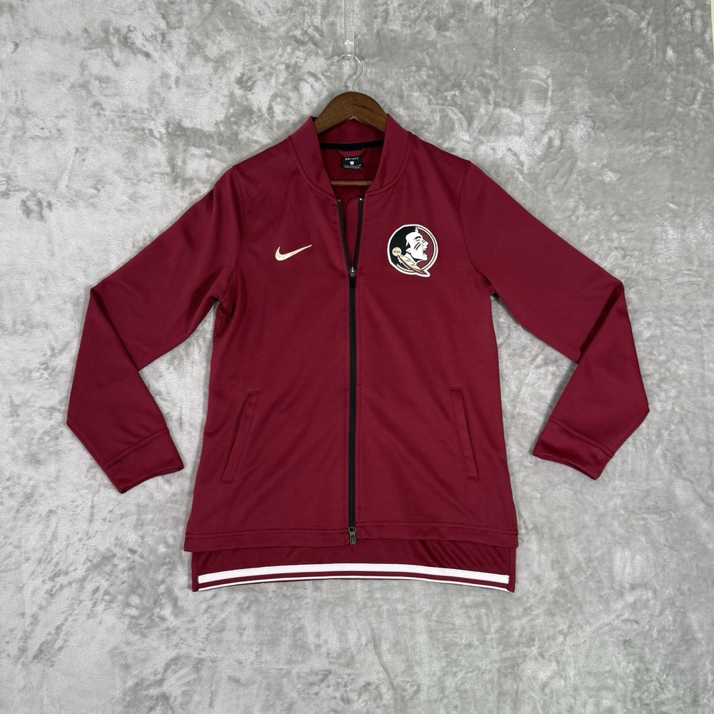 Florida State Seminoles FSU Jacket Nike Dri-Fit Red Full Zip Warm Up NCAA M